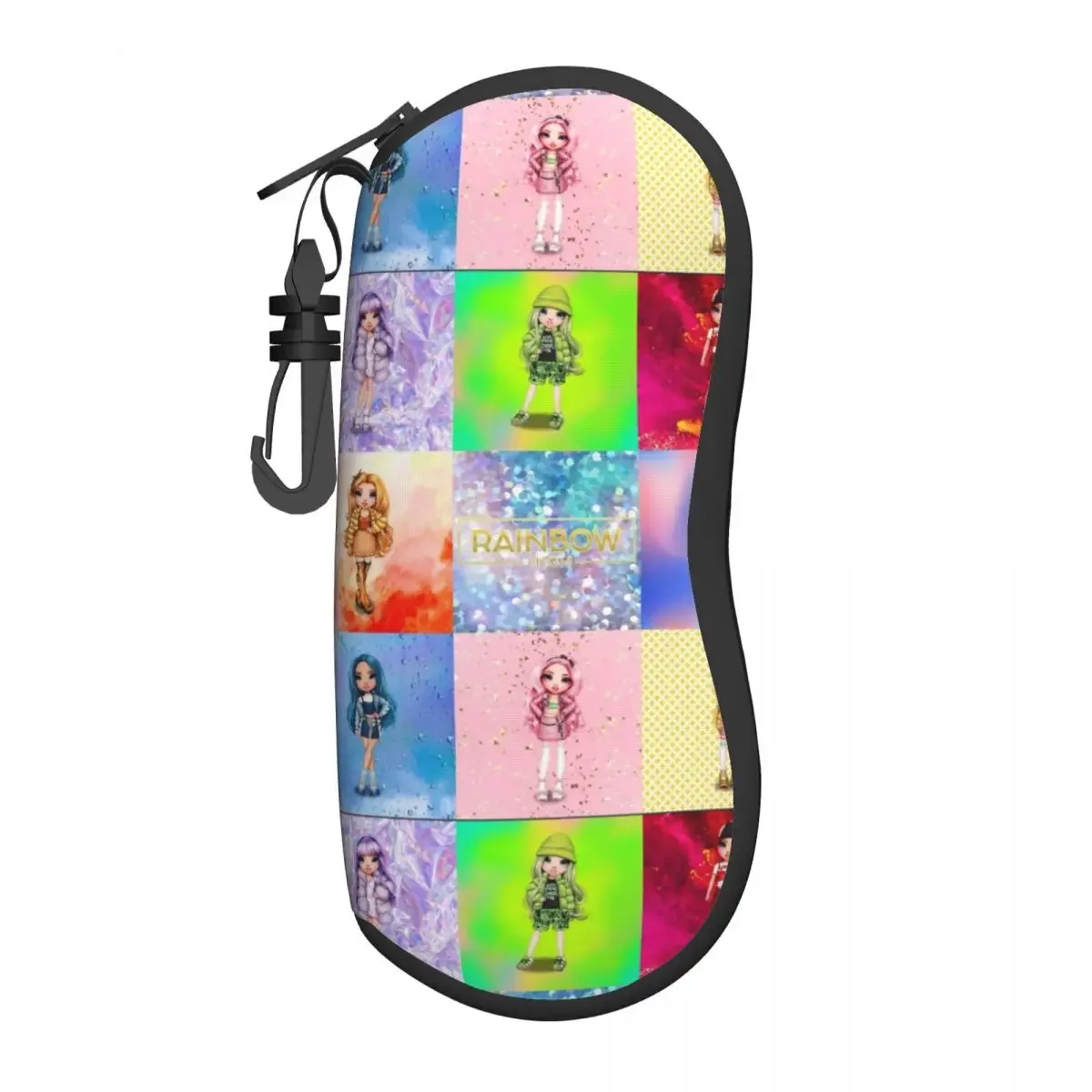 Rainbow High Core Girls Amaya Glasses Case Protective Zipper Glasses Storage Box Print Eyeglasses Box