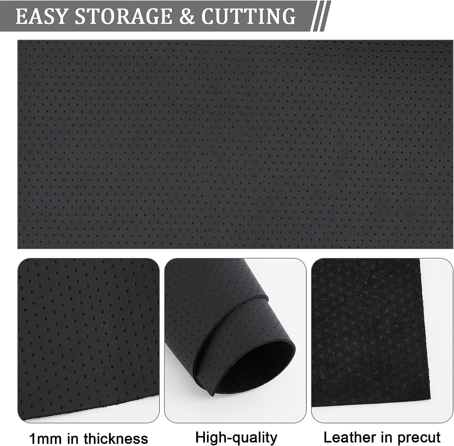 20x30cm New Perforated Genuine Leather Sheet Pieces Genuine Cowhide Leather for DIY Tooling Sewing Crafting Leather 30x30cm