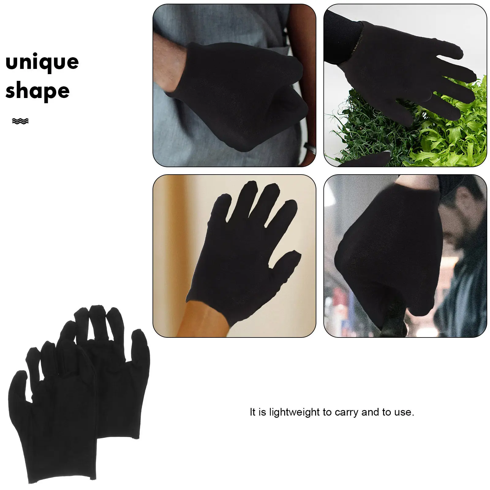 12Pairs Soft Thickened Cotton Hand Gloves Multi-Functional Wear Resistant Anti-Skid Safety Work Gloves for Men Women Outdoor