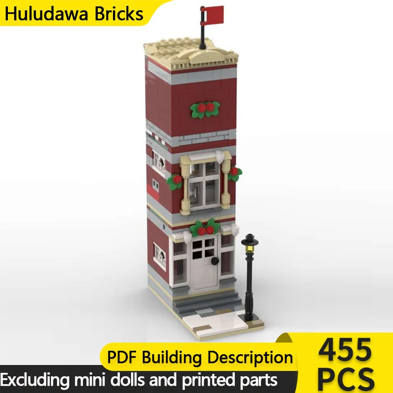 City Street View Model MOC Building Bricks High-Rise Apartment Modular Technology Children Holiday Gifts Assemble Toys Suit