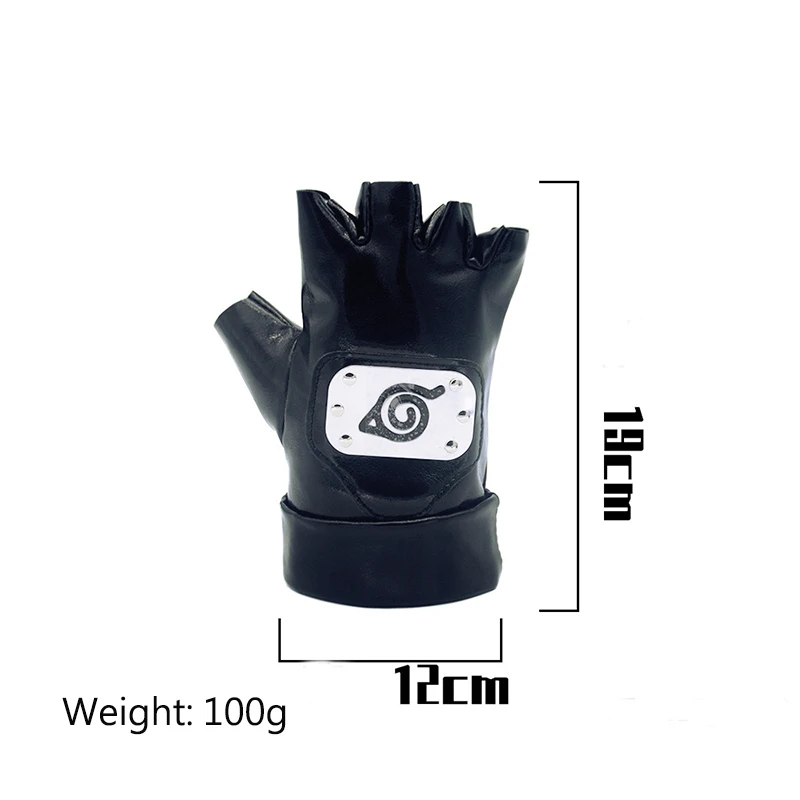 Hot Ninja Anime Cosplay Adults Gloves Black Polyester Kakashi Role Play Performance Half Finger Gloves Animation Peripheral Prop