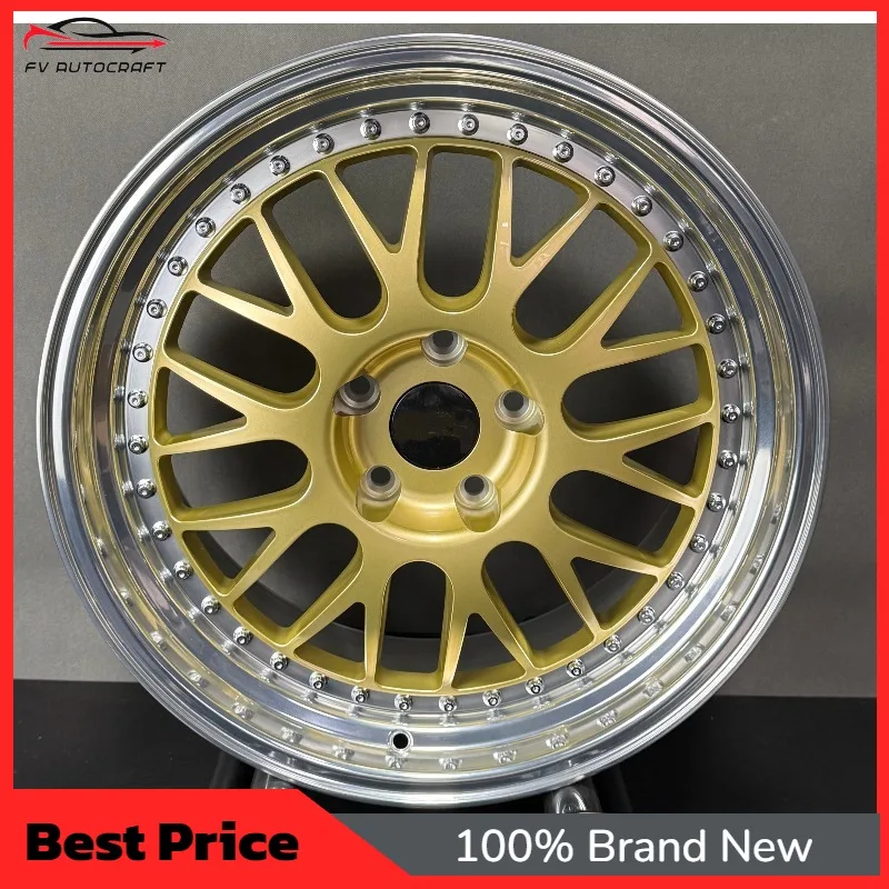 【2026】2026 New Style High Quality Forged Aluminum Alloy Wheels Brush Polish Gold 2-piece Huo Jue For Passenger Cars 16-24 Inch