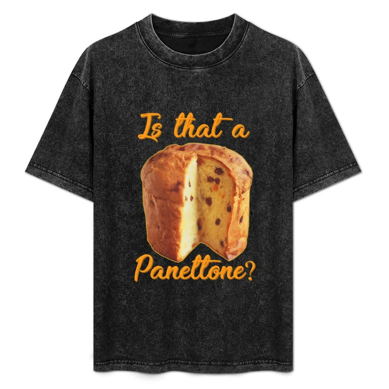 ¿Ese es un Panettone? Camiseta Básica Simple Informal de Manga Corta