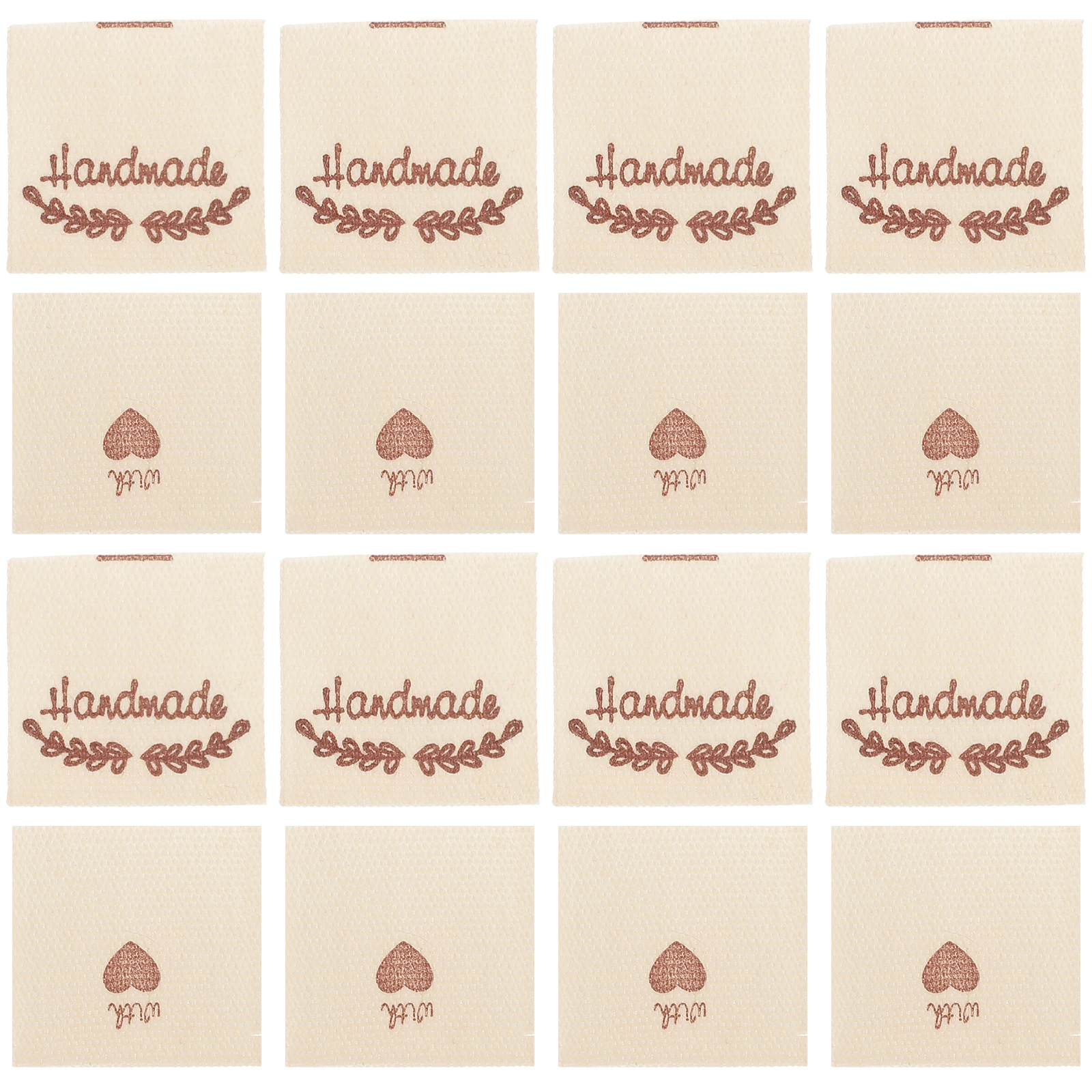 

100pcs Handmade With For Sewing Diy Fabric Labels Vintage Craft Decoration Personalized Clothing Labels Cotton Tags