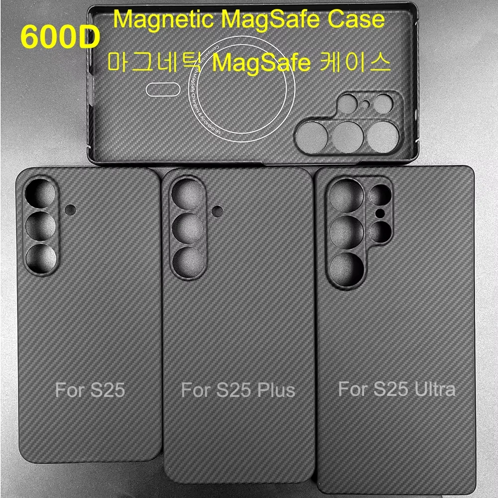 

Магнитный чехол из углеродного волокна для Samsung Galaxy S25 Ultra/S25 Edge Magsafe, чехол из арамидного волокна для Galaxy S25/S25 Plus, чехол