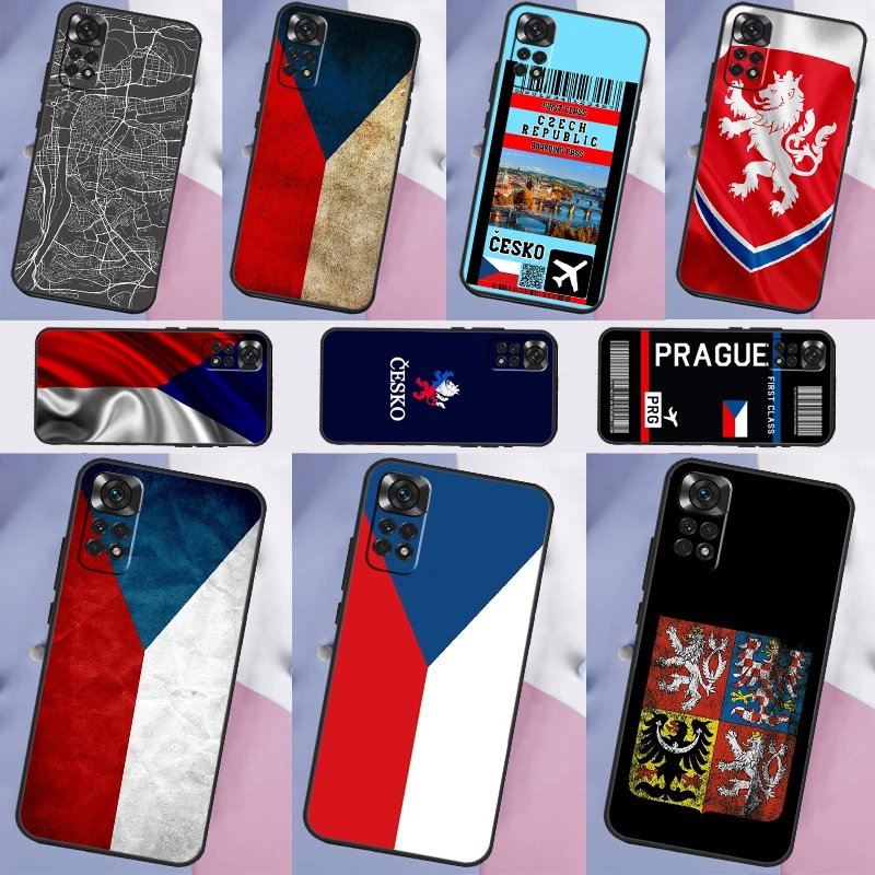Funda con bandera de la República Checa para Xiaomi Redmi Note 10 Pro, Redmi Note 11 Pro, 12, 8, 9, 11S, 10S, 9S, 12C, 9C, 10C