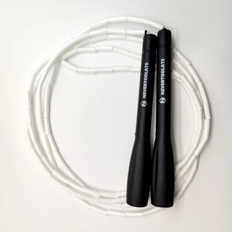 NEVERTOOLATE TPU soft beads beaded jump rope with backup PVC 4mm rope speed freestyle skipping rope  no tangle fitness crossfit