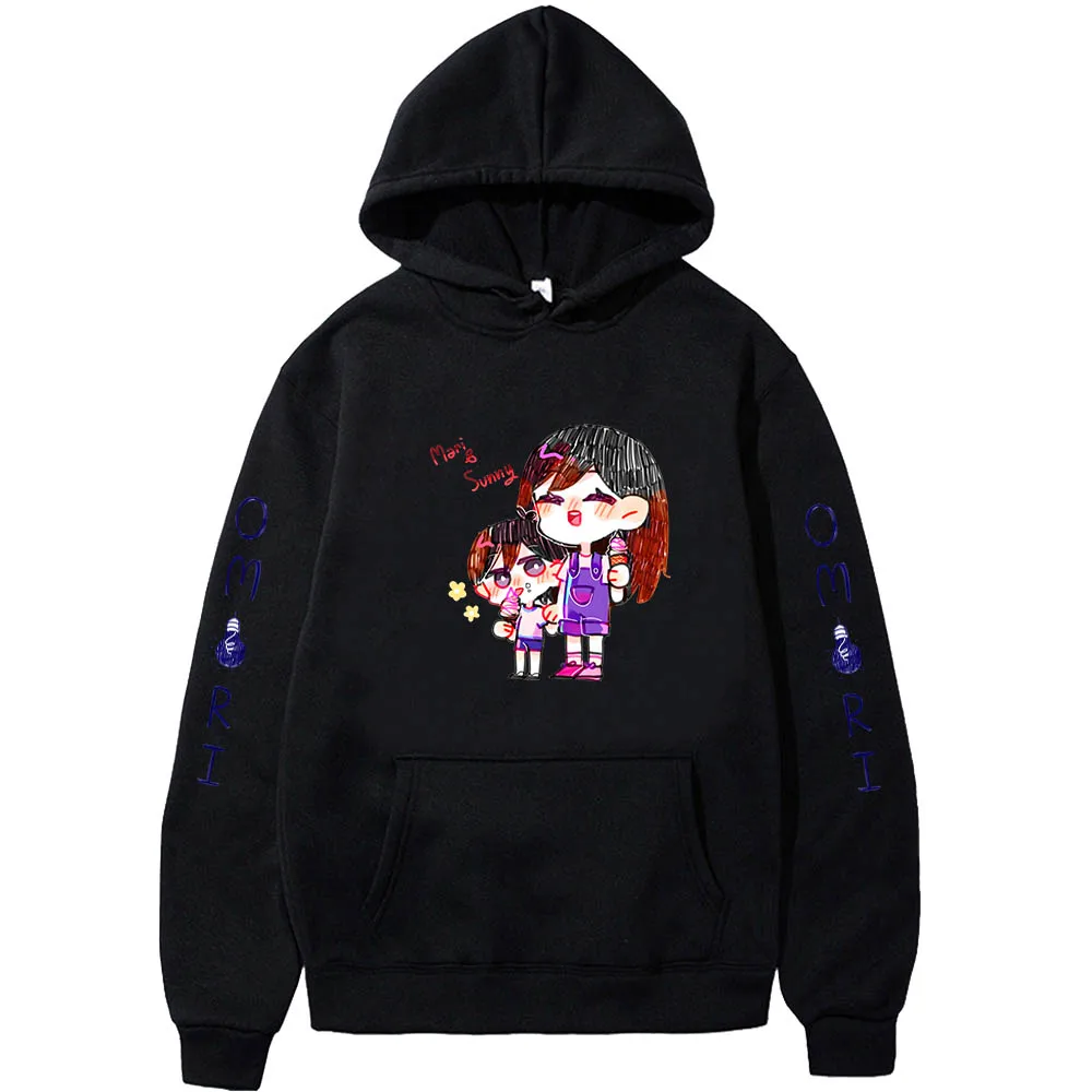 Omori Sunny Basil Hero Mari Ke Manga/Comic Hoodies Anime Sweatshirt Cartoon Clothes Fashion Pocket Streetwear Soft for Men/women