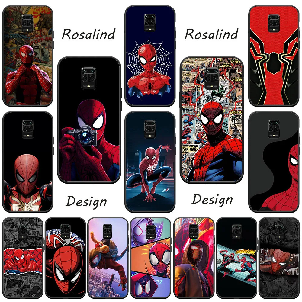 Черный чехол KK-64 «Человек-паук» для Xiaomi Redmi Note 9 9S 9T 11A 13X A5 14S K30 POCO M2 Pro Max Zoom Черный чехол KK-64 «Человек-паук» для Xiaomi Redmi Note 9 9S 9T 11A 13X A5 14S K30 POCO M2 Pro Max Zoom