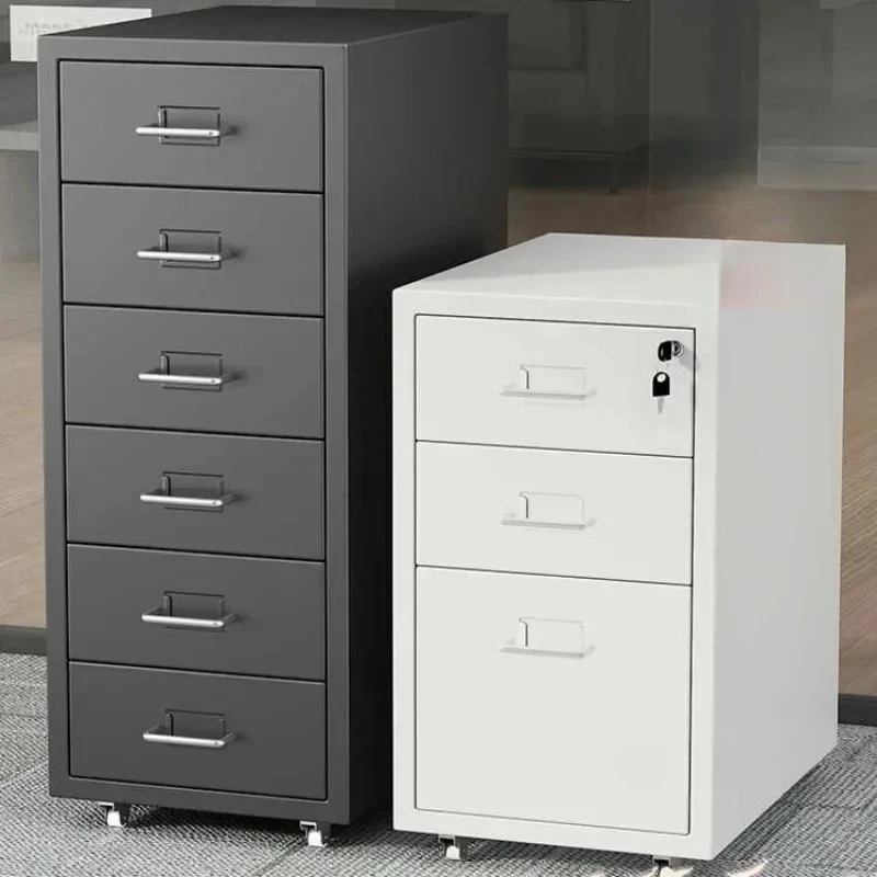 Iron Storage Filing Cabinets File Organization Storage Cabinets with Wheels Multi-layer Mobile File Cabinets for Living Room
