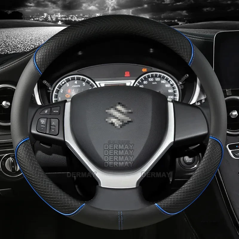 PU Leather Car Steering Wheels Cover 38cm For Suzuki Swift 2011-2016 Vitara 2015-2019 Celerio 2015 - 2019 SX4 S-CROSS 2013-2019