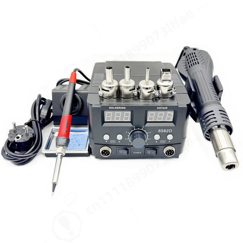 Dual Digital Display Hot Air Gun Soldering Station Rework Station Constant Temperature Welding Desoldering Repair Tool