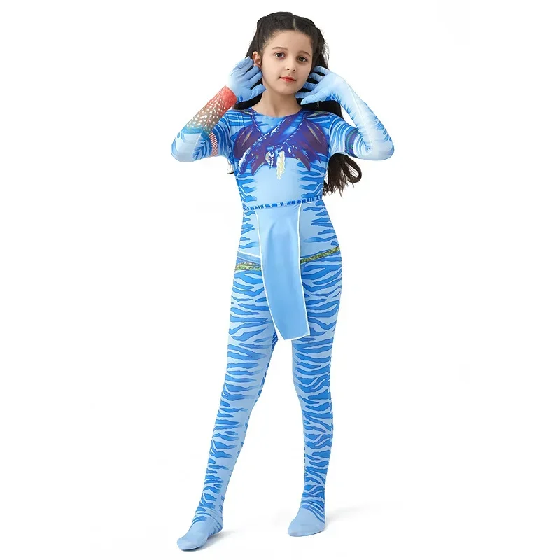 Bear House AA Costume per bambini Ragazza Ragazzo Bambino Avatar Il modo dell'acqua Alieno Cosplay Natale Halloween Nuovo 2025 WKD001
