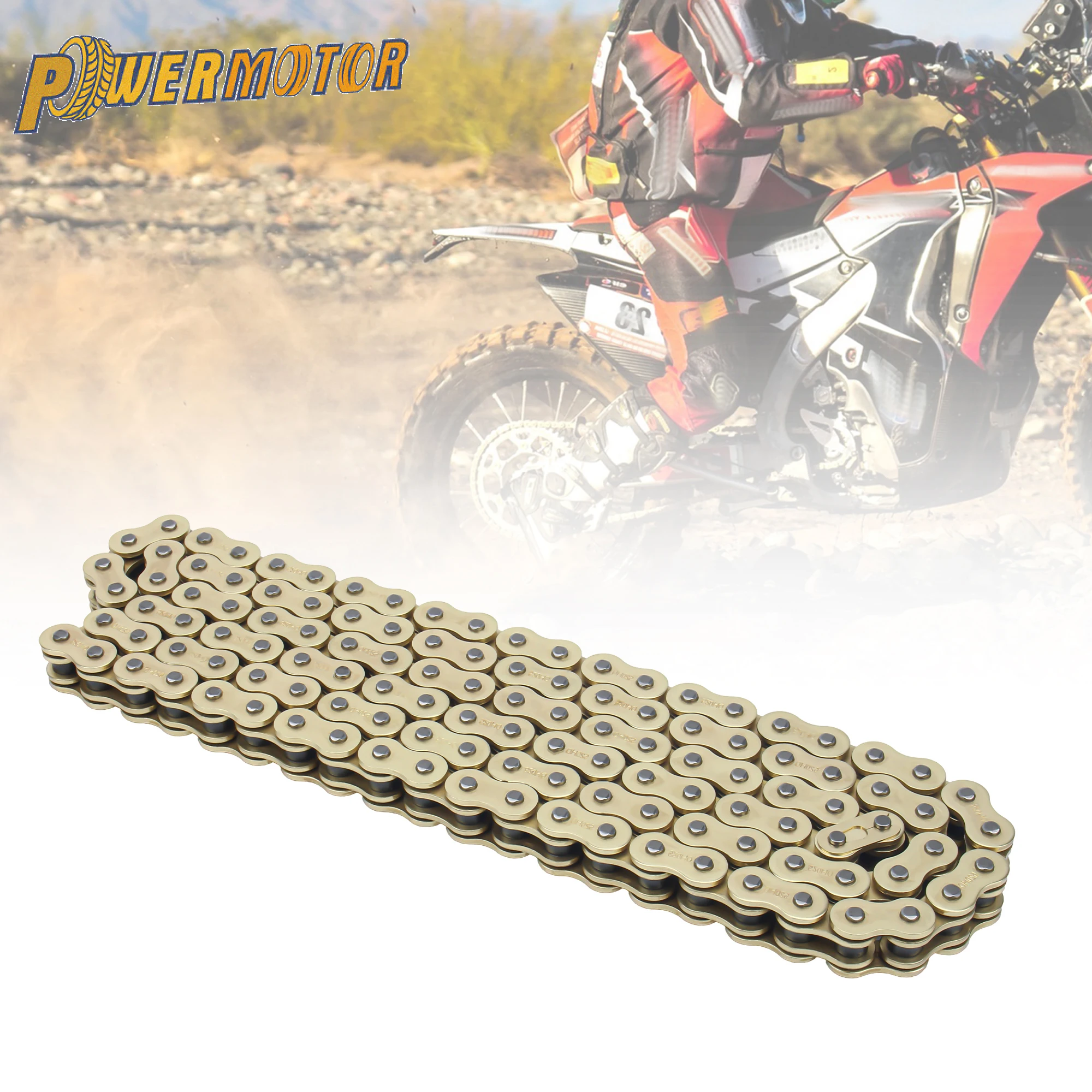 

120L мотоциклетная цепь 520HO 520HS сальник для KTM Honda Yamaha Suzuki Kawasaki Dirt Bike ATV Quad Мотокросс Модифицированный