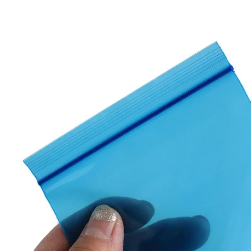 1000Pcs/lot Blue Self Sealing Bag PE Flat Ziplock Bag Plastic Hardware Parts Packaging Bag Wholesale
