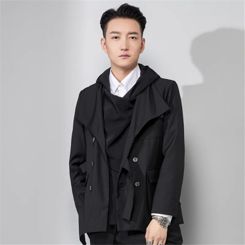 2023 Original design fashion male Korean version of niche design sense Japanese slim-fit casual suit jacket