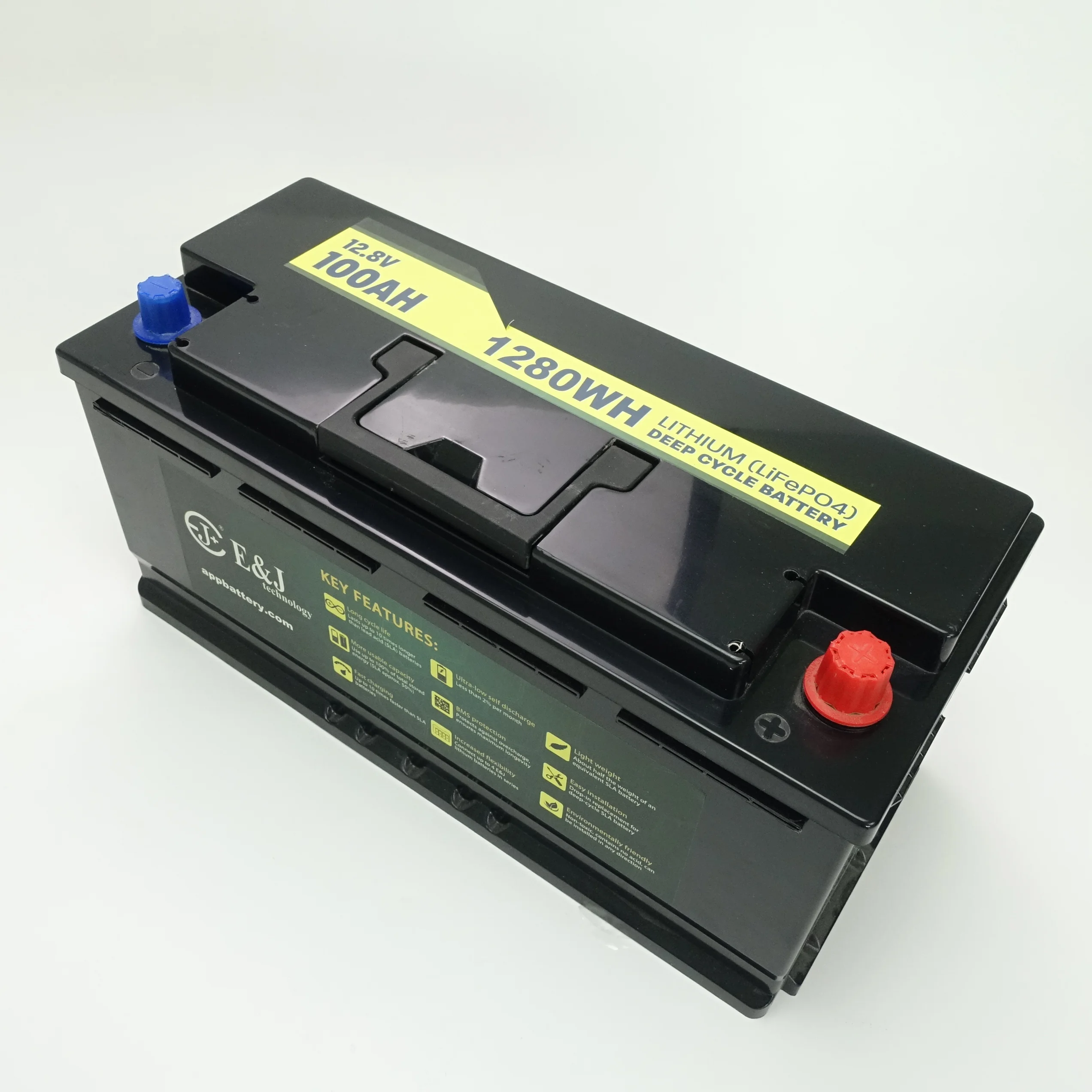 DIN88 12.8V 100Ah DIN 60038 Lifepo4 Battery Packs 100A continuous discharge for Boat, RV, solar storage