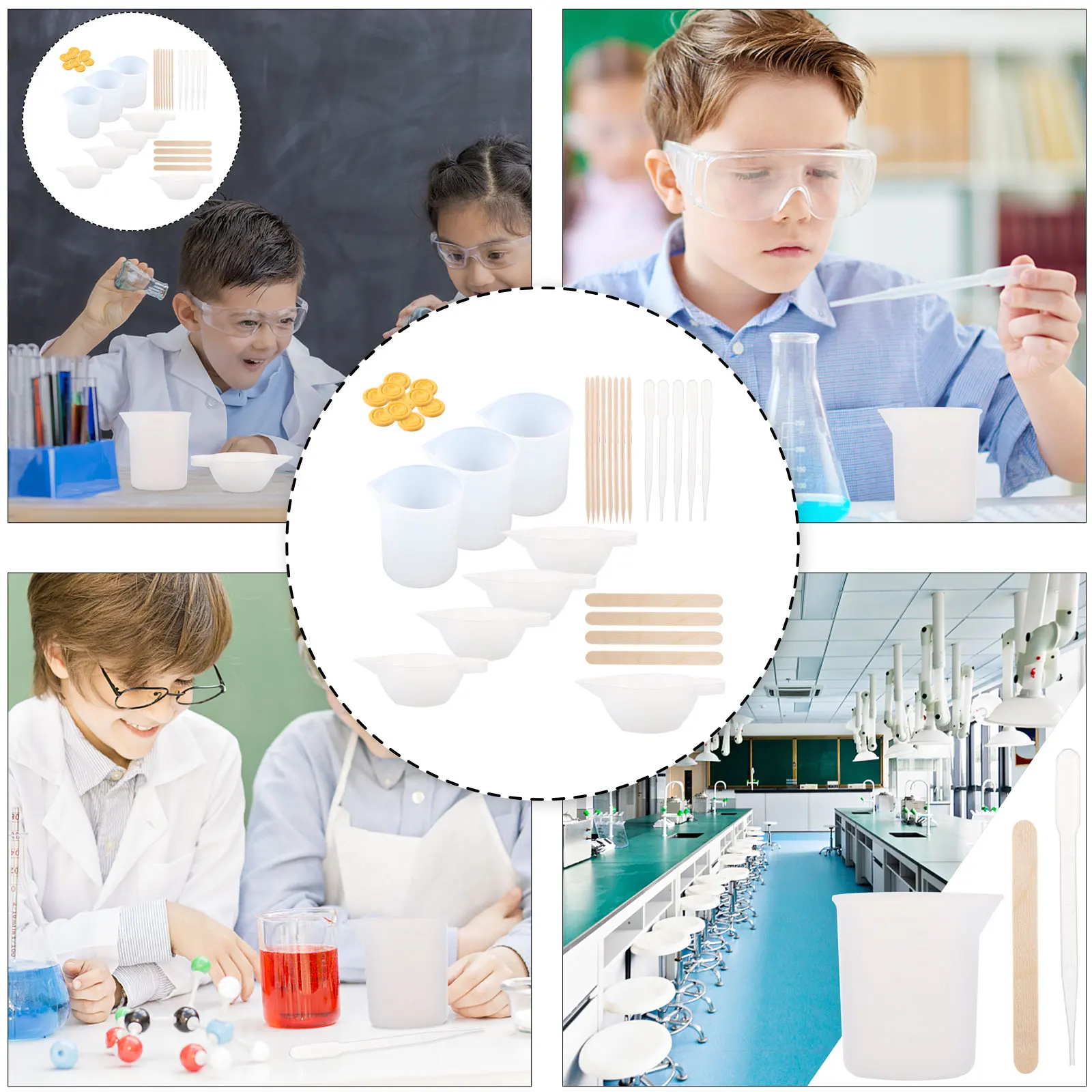 

43pcs Resin Tool Kit Durable Reusable DIY Craft Diy Epoxy Tools Making Coaster Bowl Mat Pendant Keychain Gift Set