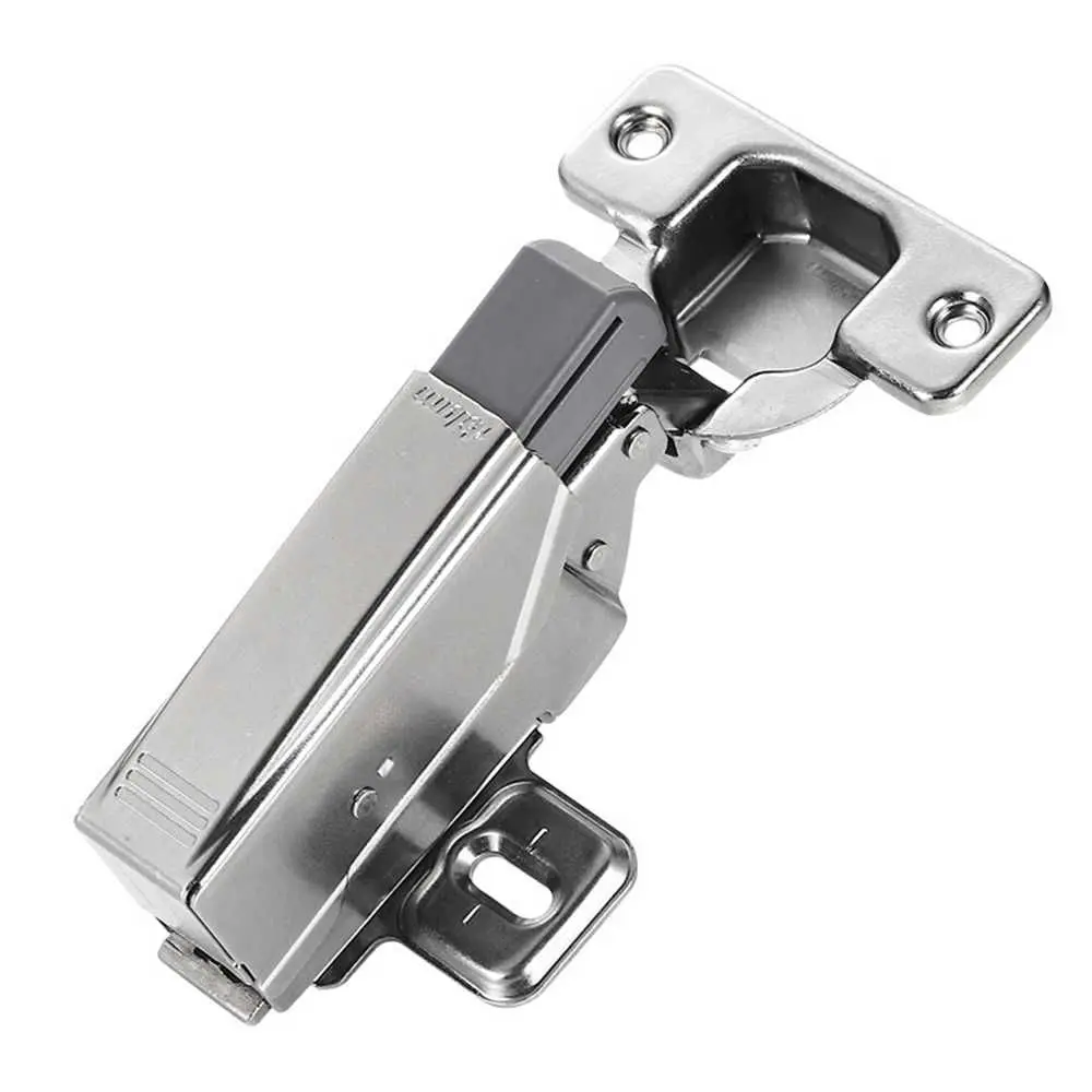 Furniture Hardware Adjustable Fast loading Straight Arm Full Overlay Hinge Hinge buffer damper Automatically Buffer hinge