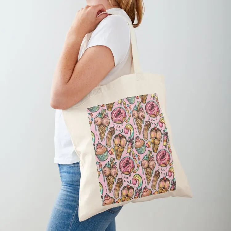 

Spicy Sweet Stuff pattern (shiratwig) Tote Bag personalized tote bag supermarket folding bag great Canvas