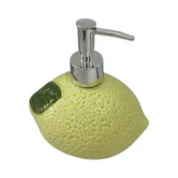 WHYOU Cute Ceramics Lemon Lotion Bottle Fruit Liquid Soap Dispensers Emulsion Latex Hand Wish Bottles Bathroom Accessories Set