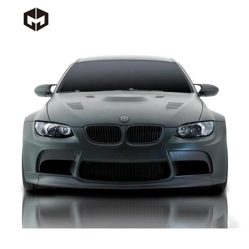 Front Bumper Rear Bumper Side Skirts Fenders Engine Bonnet Hood Trunk Lid  V Style Wide Body Kit for BMW M3 E92 E93