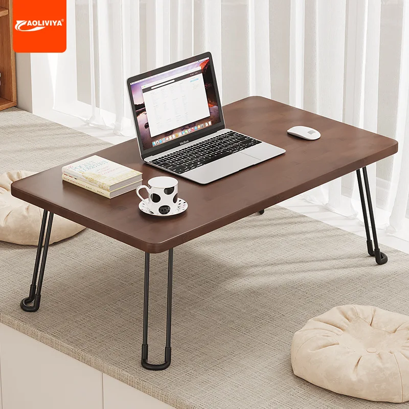 

Aoliviya Japanese Style Tatami Bay Window Table Bed Foldable Small Desk Installation-Free Kang Table Low Desk Computer Desk Tea