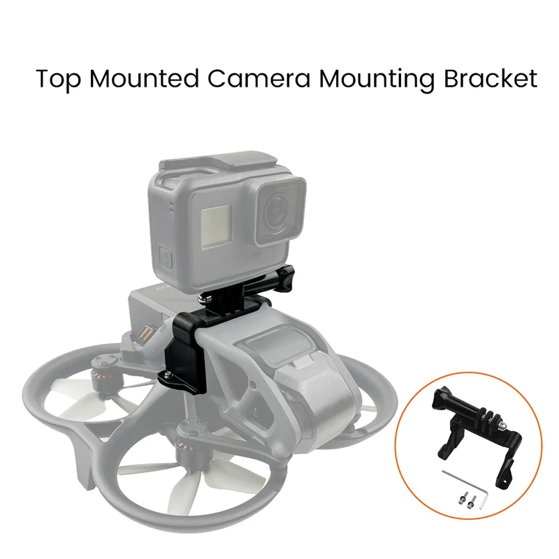 For Avata Drone Top Extension Bracket Gopro Port Panoramic Camera Mounting Fixing Adapter Holder Retrofit Accessories