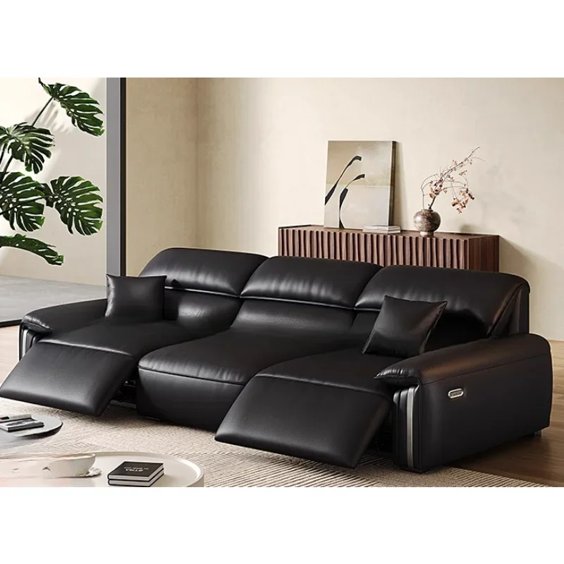 

Multifunctional electric leather sofa first layer cowhide