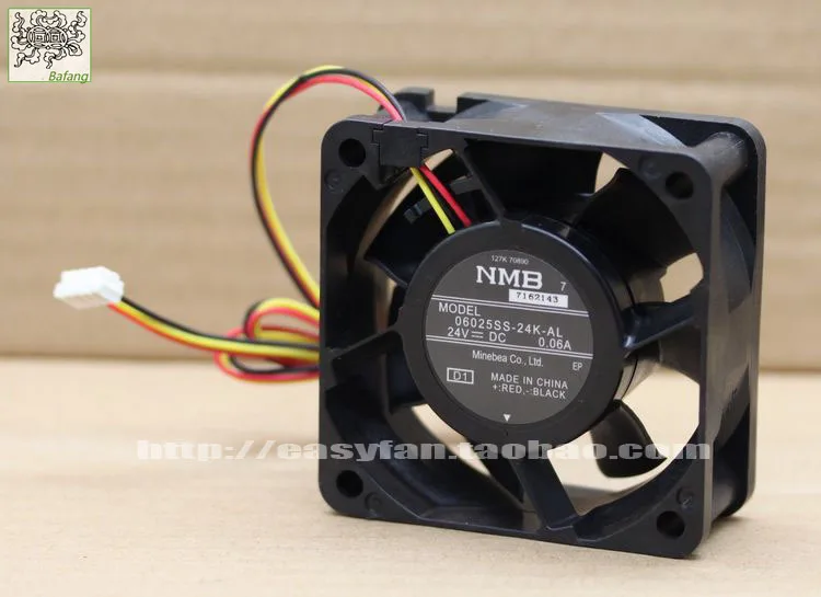 

jinlingge For NMB-MAT Minebea 06025SS-24K-AL 6025 6CM 24V 0.06A cooling fan