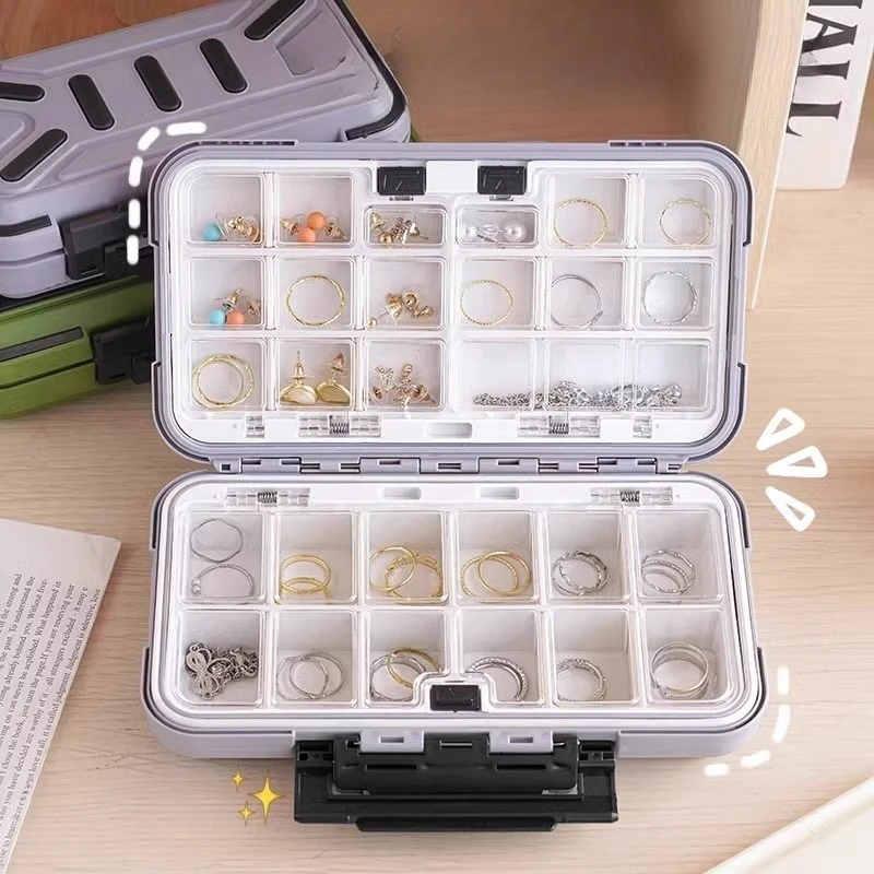 24/28/30 Grids Anti Oxidation Jewelry Storage Box Detachable Compartment Organizer for Earrings Rings