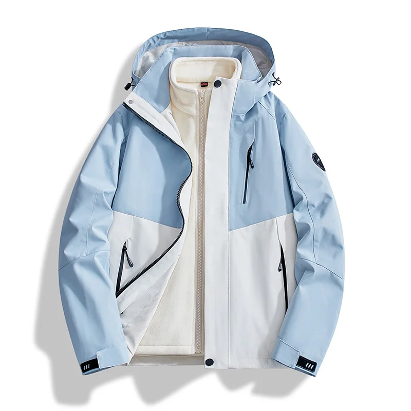 

2024 New Mens Sports Coat Simple Zipper Rainproof Coat Pocket Baseball Clothes Jacket Hiking Coat Waterproof Outdoors