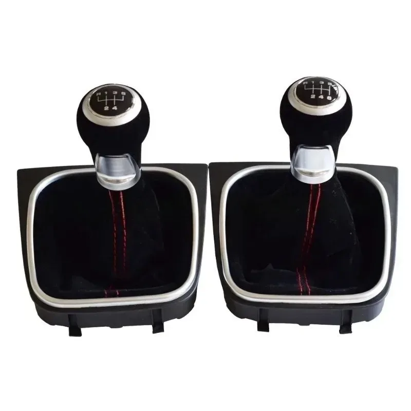 ل 5 6 سرعة والعتاد التحول جلد الغزال سيارة عصا المقبض كرة اليد للجولف 5 جولف 6 MK5 MK6 R32 GTI 2004-2009 دليل السيارة