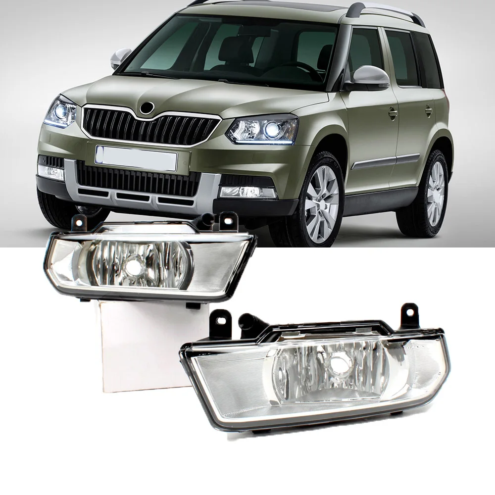 

Front Bumper Fog Light Fog Lamp With Bulbs For Skoda Yeti 2014 2015 2016 2017 2018 Driving Light