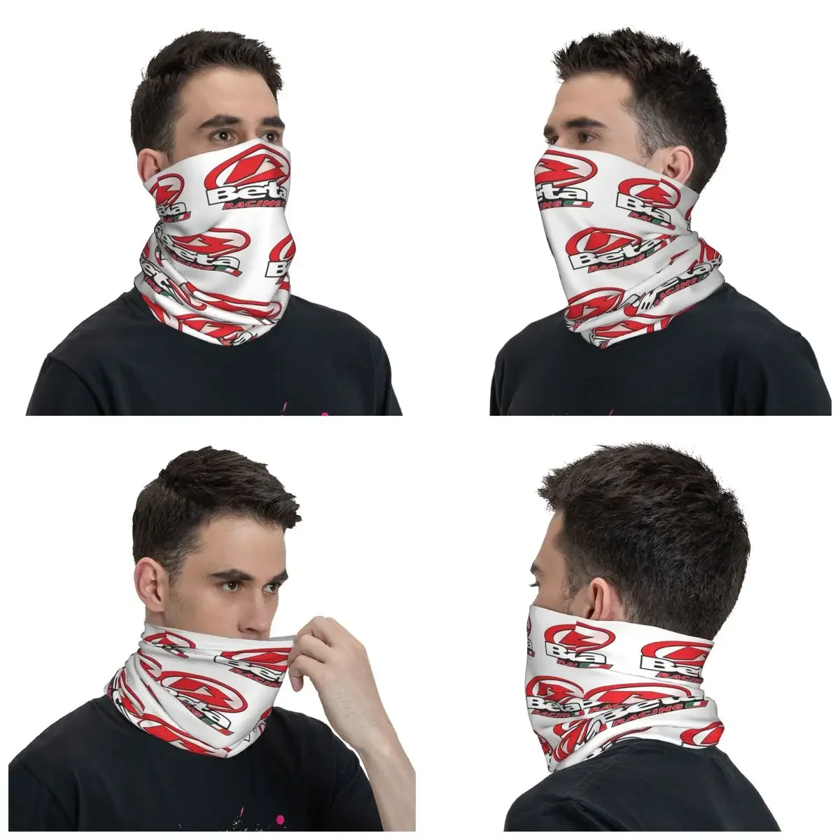 Beta Racing Bandana penutup leher dicetak Moto sepeda motor Balaclava wajah syal multi-guna ikat kepala olahraga untuk pria wanita dewasa