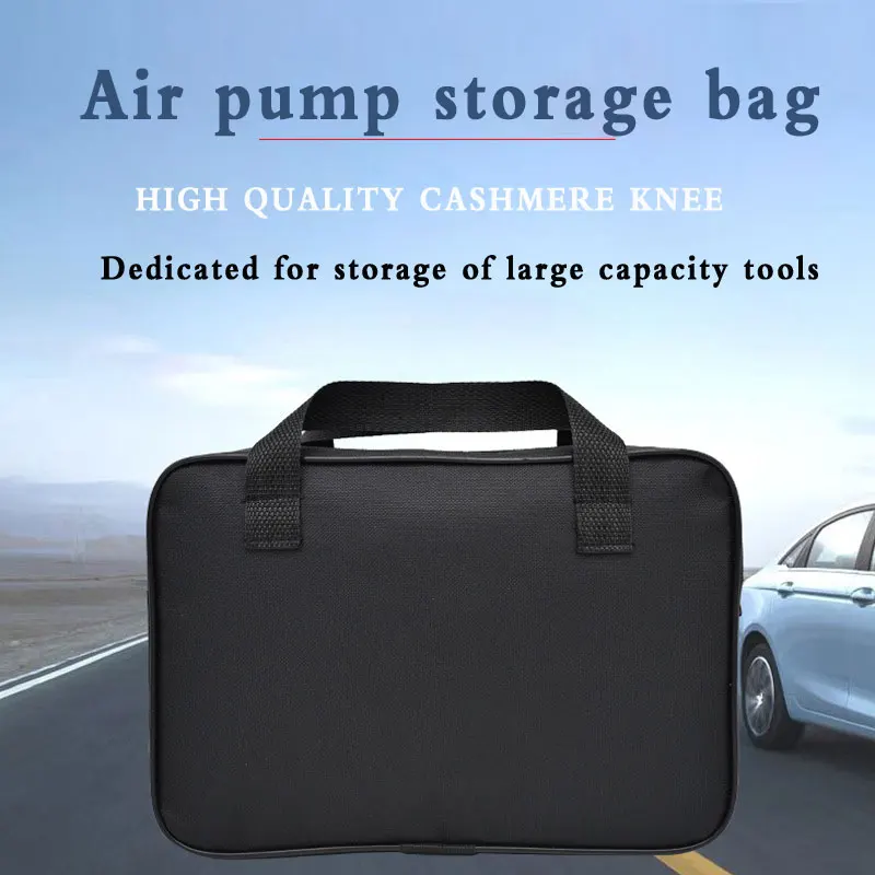 Black Organizer Bag Tools box Storage Handbag Nylon for Car Air Compressor Pump automotive