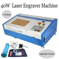40W CO2 Laser Engraver & Cutter Machine - K40 CNC Engraving with Digital Display, Dual 110V/220V for Plywood Acrylic Leather