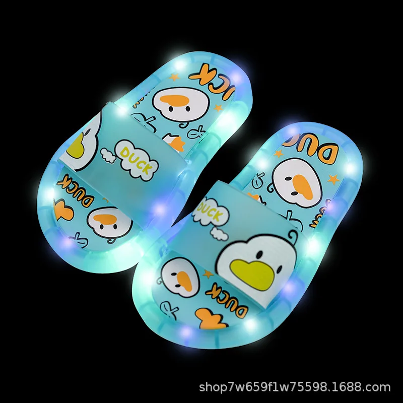 

Light Children's Slippers Cute Cartoon Printing Duck Indoor Outdoor Beach Boy Girl Flip-flops Summer Non-slip Kids Slippers Home