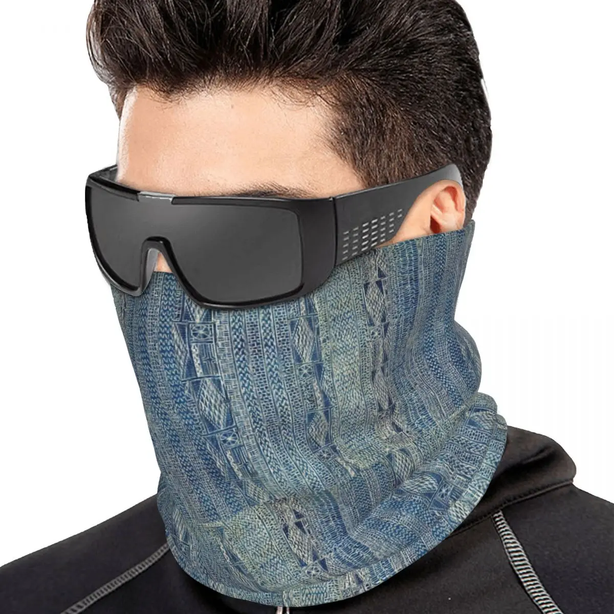 Ndop Cameroon West African Textile Bandana Neck Gaiter Wrap Mask Scarf Multifunction Balaclava For Men Women Adult Windproof