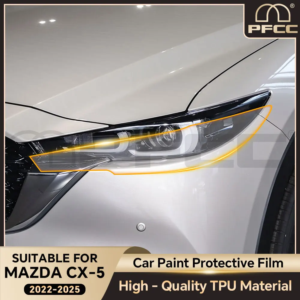 Headlight Rearview Film B C Pillars for Mazda CX5 CX-5 2022-2025 Protection Film TPU Pre-cut Anti-scratch Repair Clear Smoked