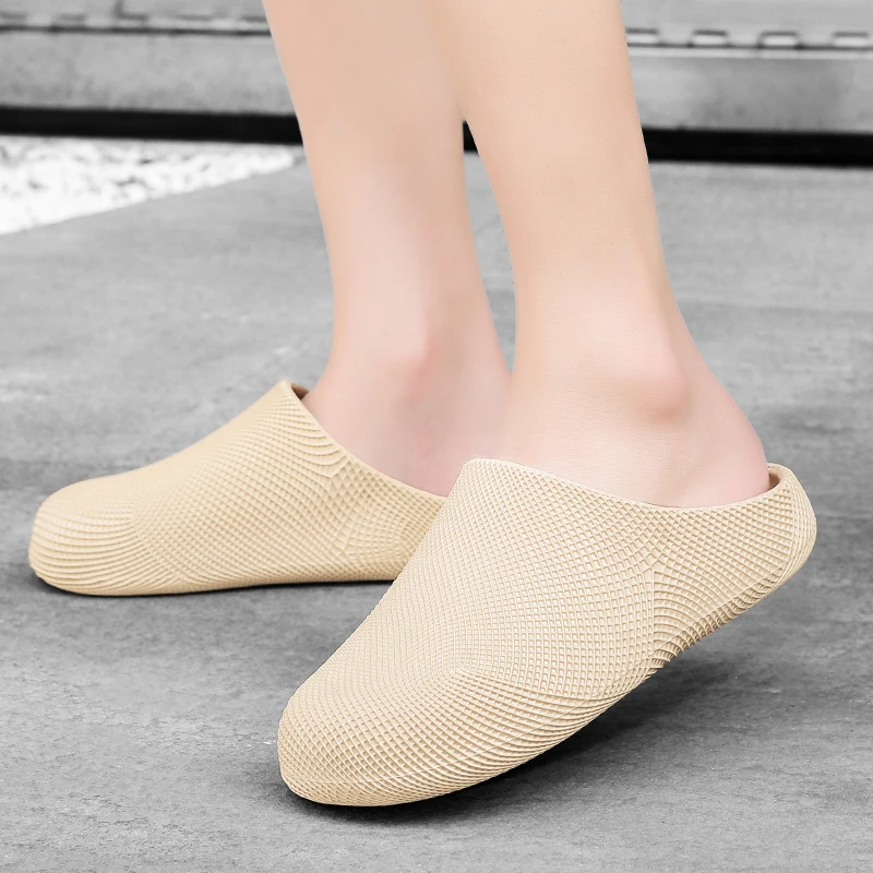 EVA Closed Toe Clogs, 3D Texture Arch Support Couple Sandals, Light Anti-slip Outdoor Beach Casual Shoes For Men Women