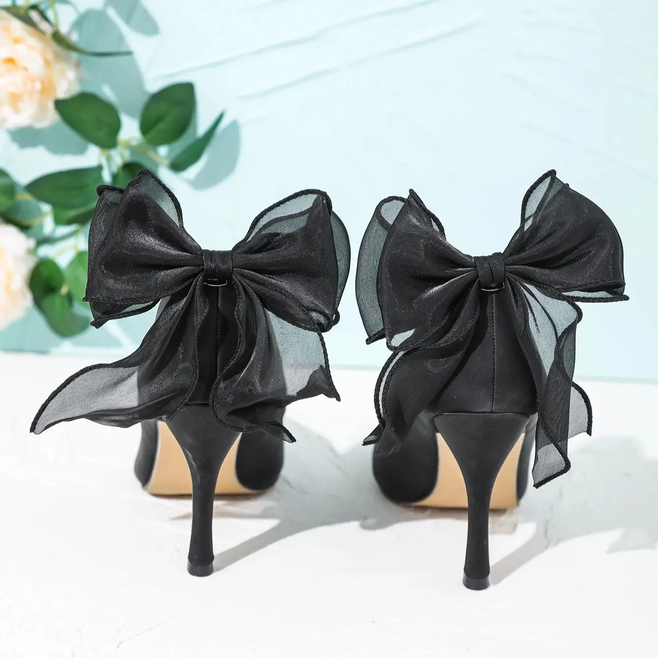 Multiple Colors Bow Shoe Charms Designer DIY Fashion Elegant Shoe Charms for Crocs All-match Vintage Shoe Buckle Decorations New