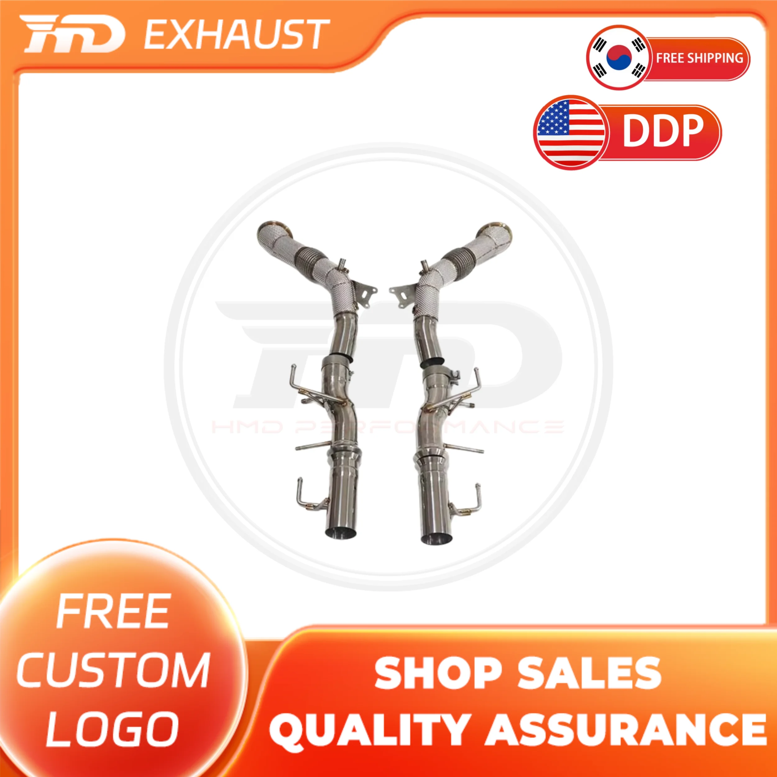 

HMD Hot sale SS304 Exhaust System Performance Full exhaust Catback for Ferrari SF90 2019+ Without Valves