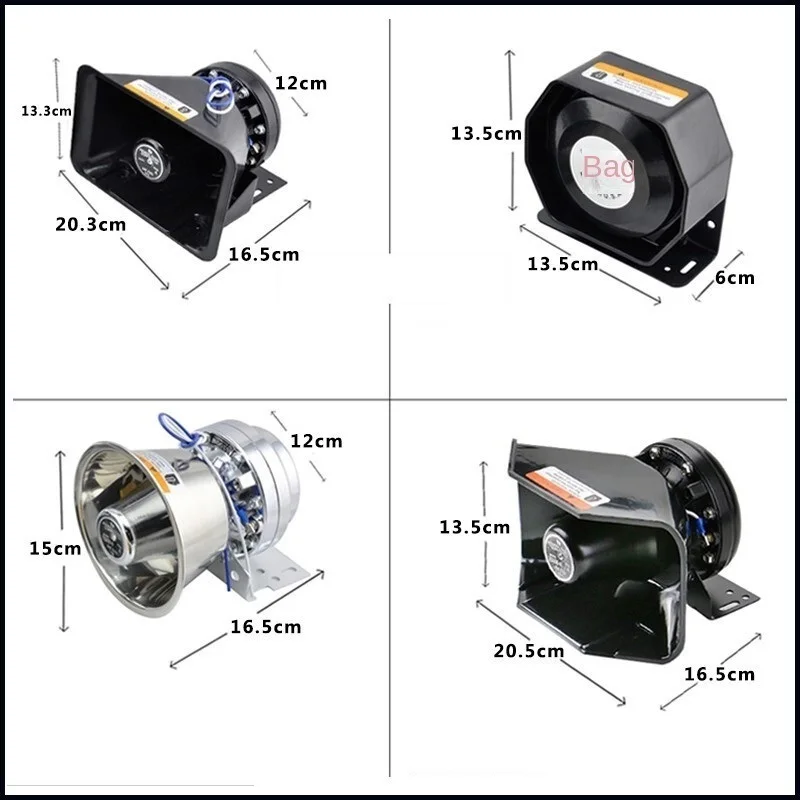 200W 400W MD830 high-power Loud Car Warning Alarm Police Ambulance Fire Siren PA Speaker MIC System for All Specific Vehicles 