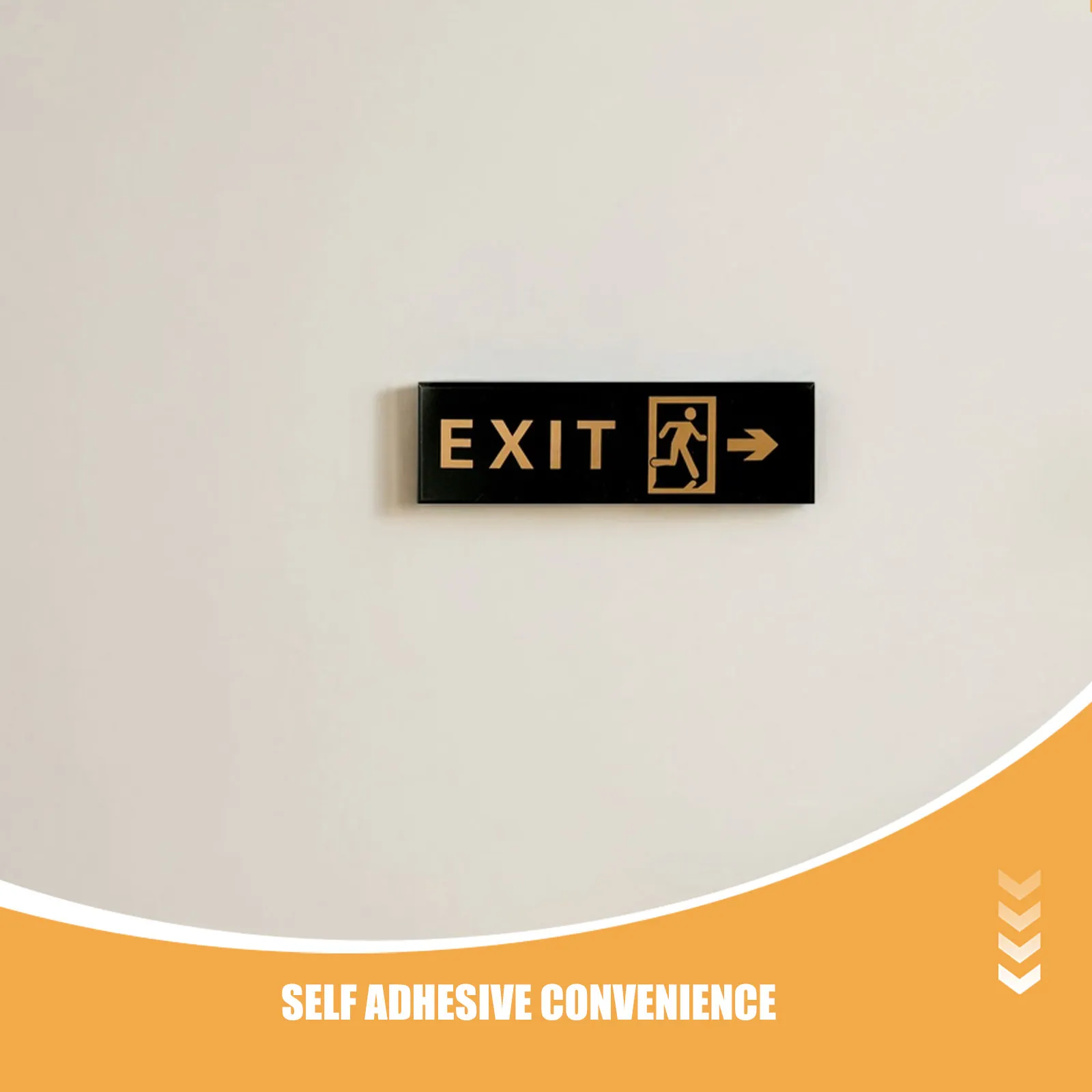 5Pcs Acrylic Emergency Exit Sign Self Adhesive Door Exit Peel and Stick Vertical Safety Sign for Indoor Outdoor Business Public