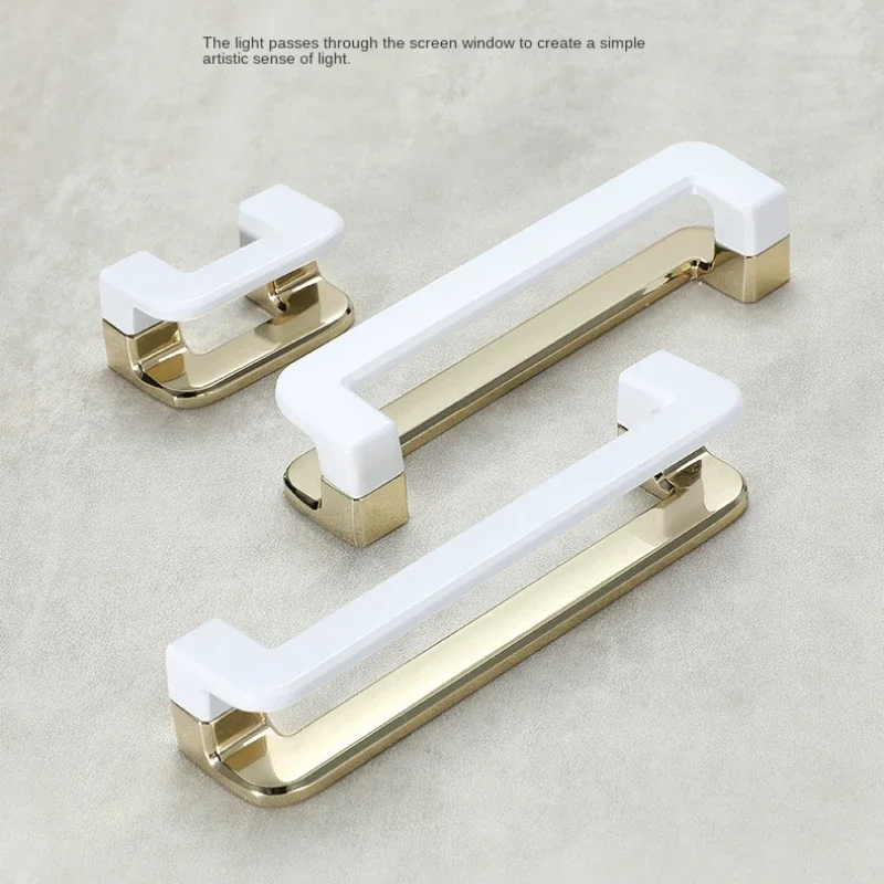 Simple Fashion Nordic Style Kitchen Handles Cabinet Home Door Handle Two-Color Drawer Furniture Handles Hardware