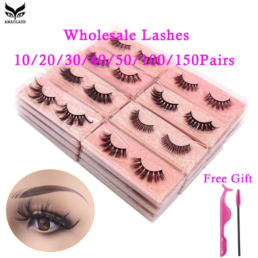 

Free Shipping Lashes 3D Faux Cils Eyelashes Soft Wispy Eyelash extensions Wholesale Beauty Health Thick Fake Eyelashes Make Up