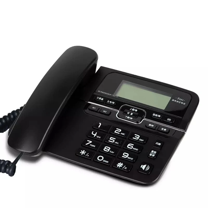 

T201 with single-button memory calculator, caller ID, battery-free ringtone, large optional quantity