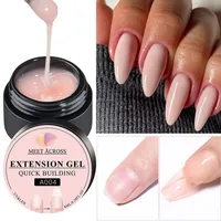 MEET ACROSS-Verhéritage à Ongles Gel UV Semi-continu, Extension Rapide, Nude, Lait Blanc, Outils de Manucure, 8ml, N64.Art 1
