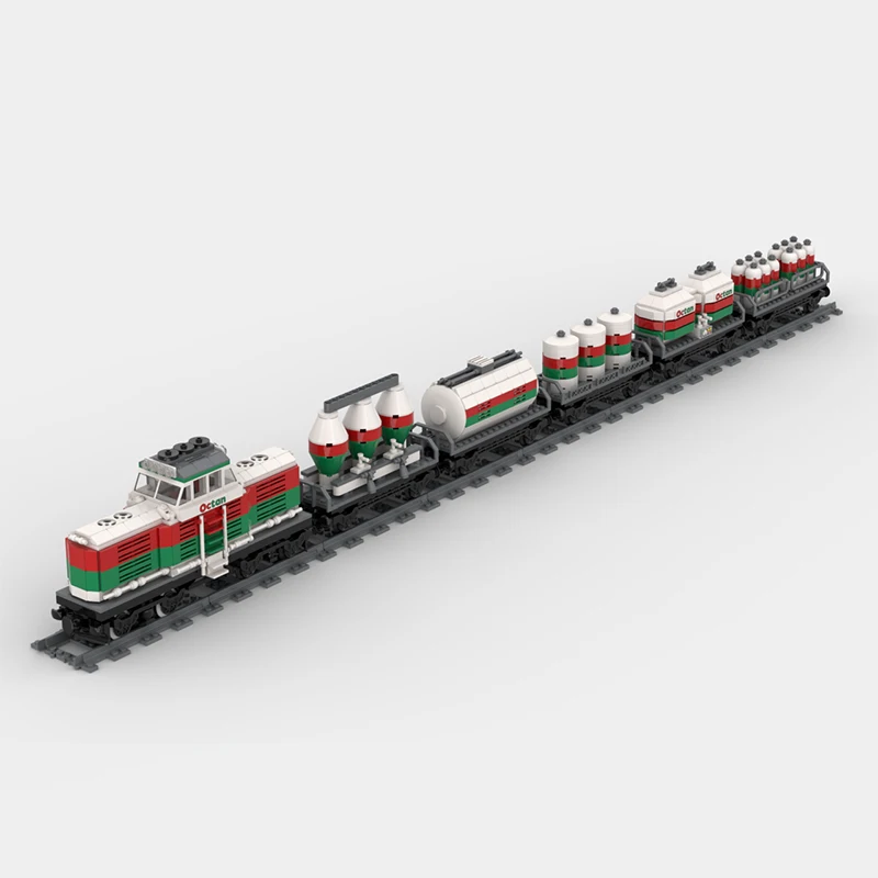 NEW 1264PCS MOC city Engineering series Modular Octan Train model DIY creative ideas ChildrenToy Gift technology building Blocks